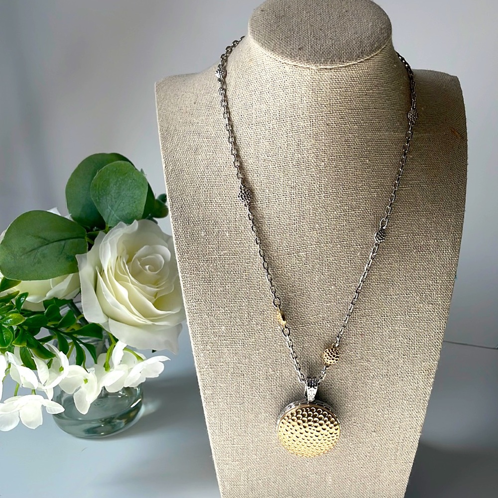 PARK LANE NECKLACE silver and gold tones.